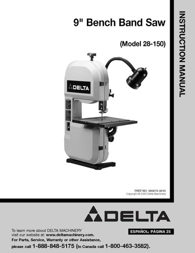 Delta bench band saw - band, 28-150