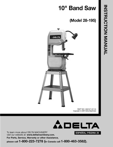 Delta bench band saw - bench,