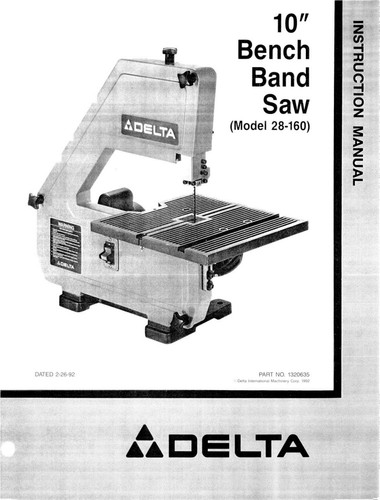 Delta 160 bench band - 28-160, 10"